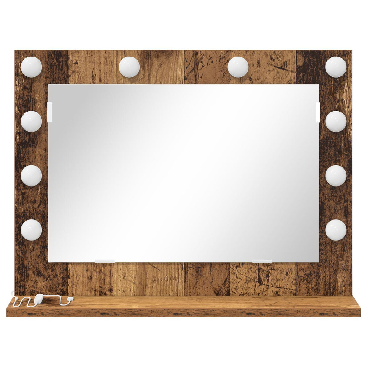 Vanity Mirror Old Wood Wood 60 X 45 X 18 Cm Mirror