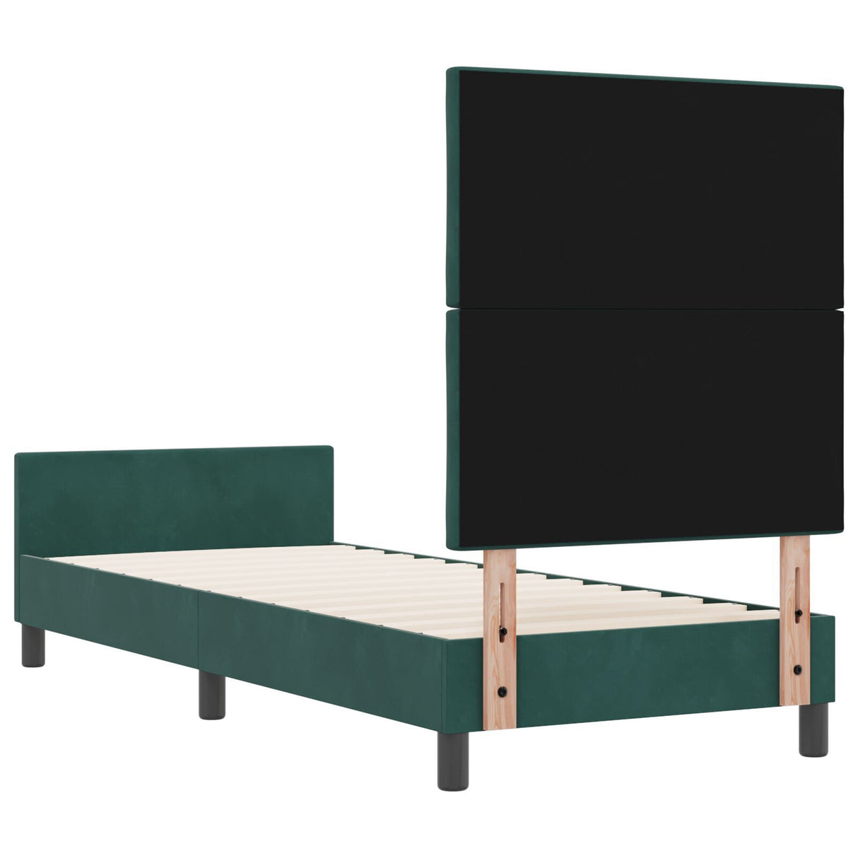 Bed Frame Dark Green 80X200 Cm Velvet