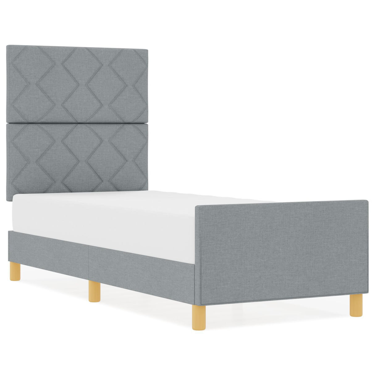 Bed Frame Light Grey 80X200 Cm Fabric