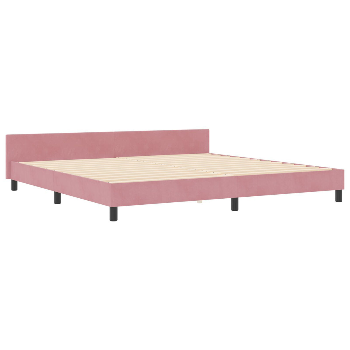 Bed Frame Pink 200X200 Cm Velvet