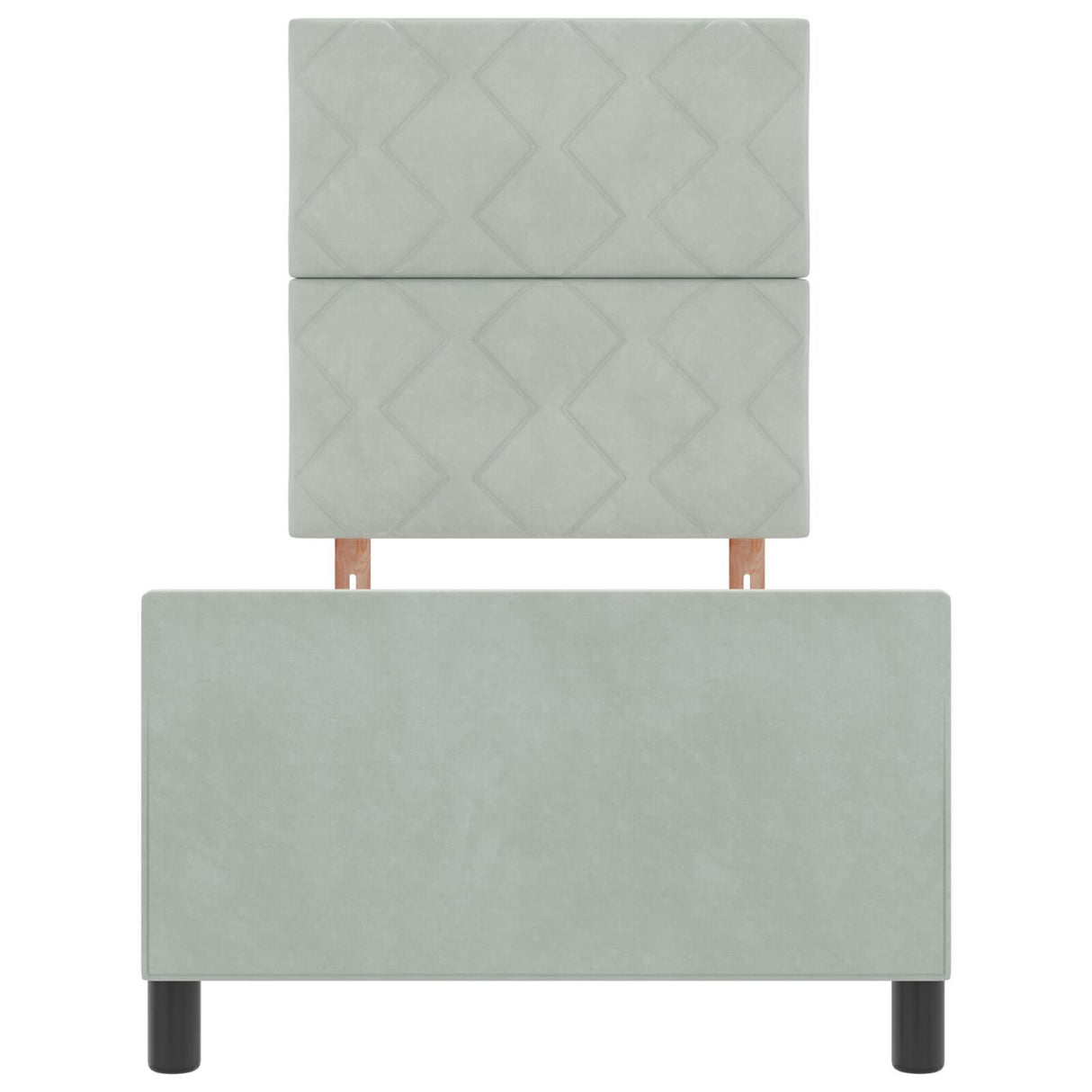 Bed Frame Light Grey 80X200 Cm Velvet