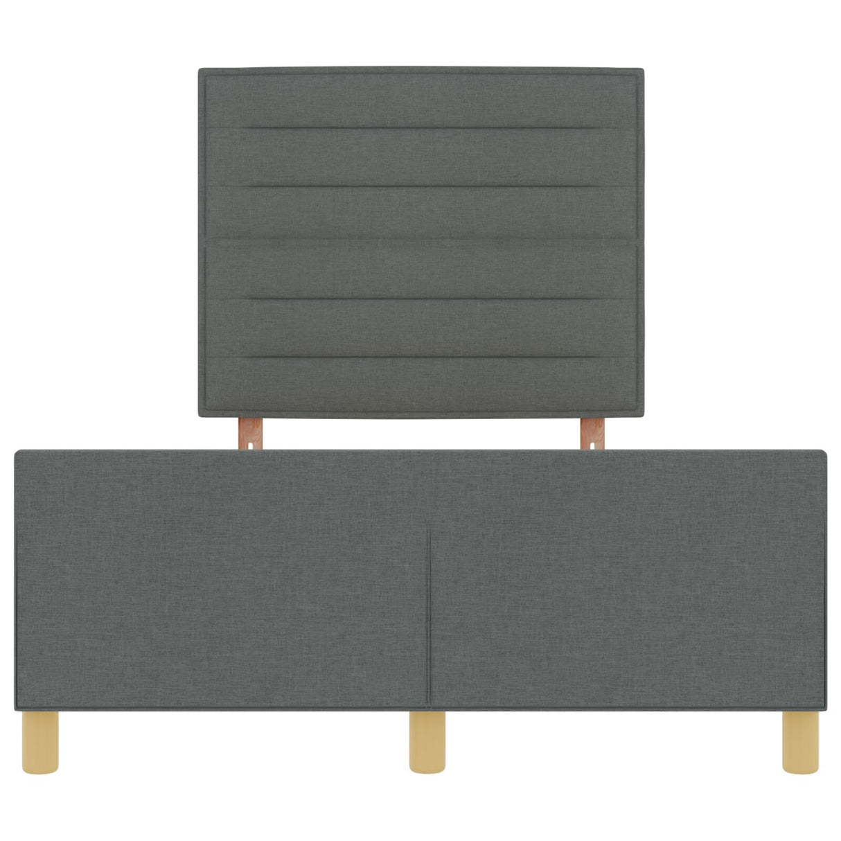 Bed Frame In Dark Grey, 160X200 Cm, Fabric