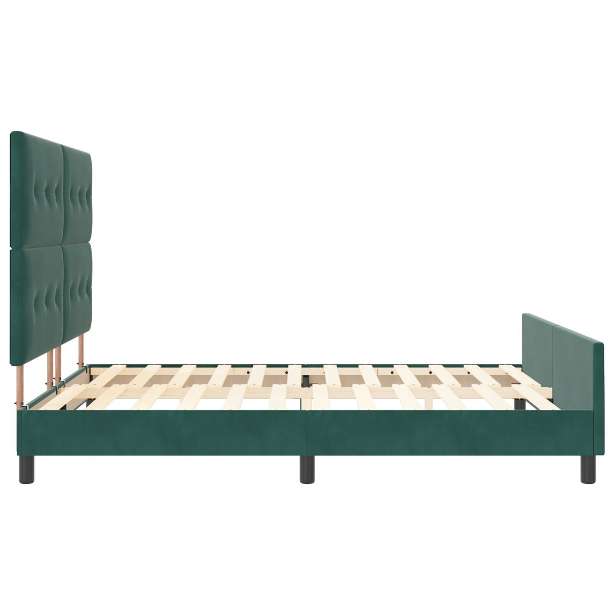 Bed Frame Dark Green 180X200 Cm Velvet