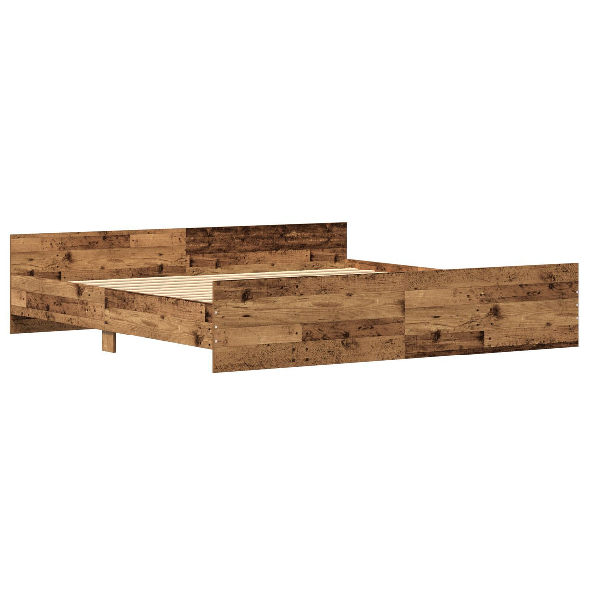 Bed Frame Old Wood 200X200 Cm Engineered Wood