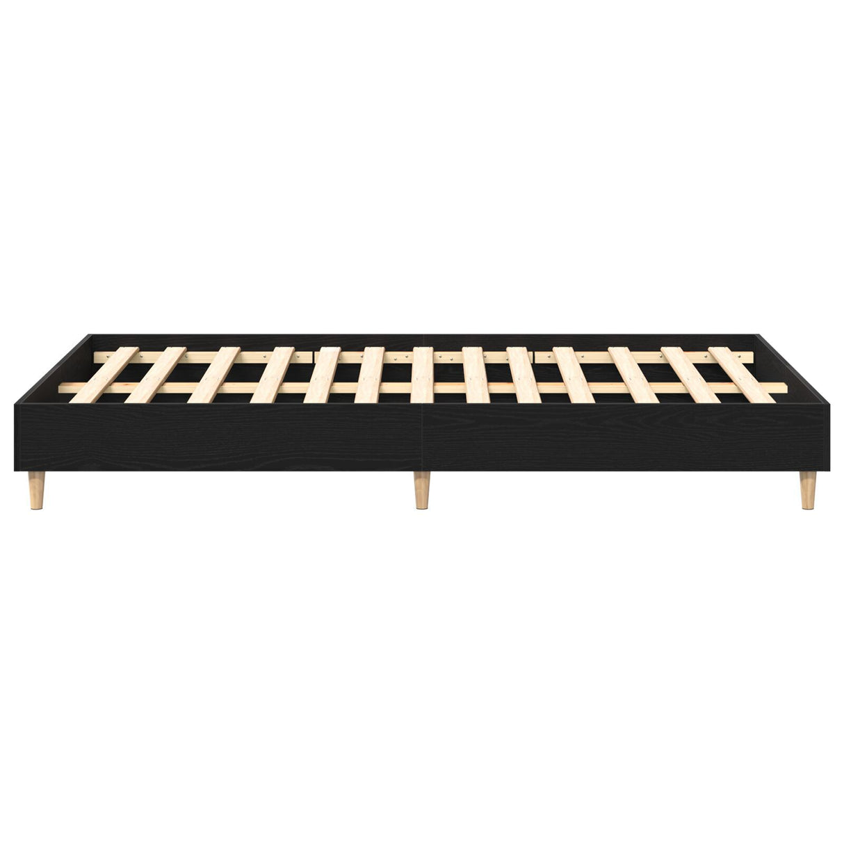 Bed Frame 120X200 Cm Black Oak Engineered Wood
