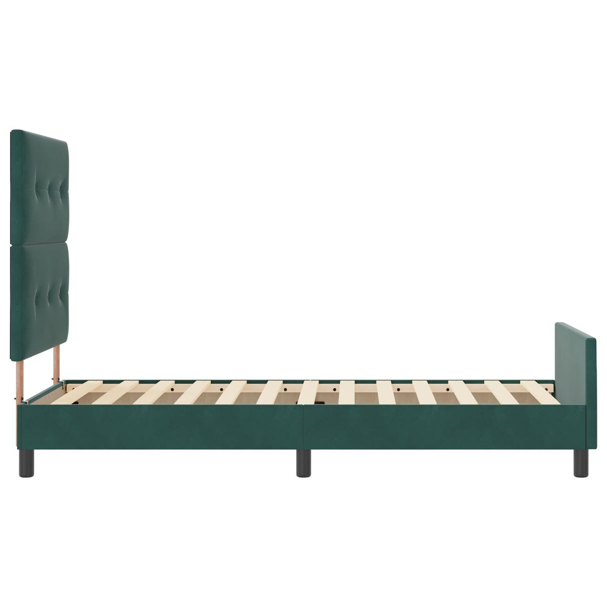 Dark Green Velvet Bed Frame 100X200 Cm