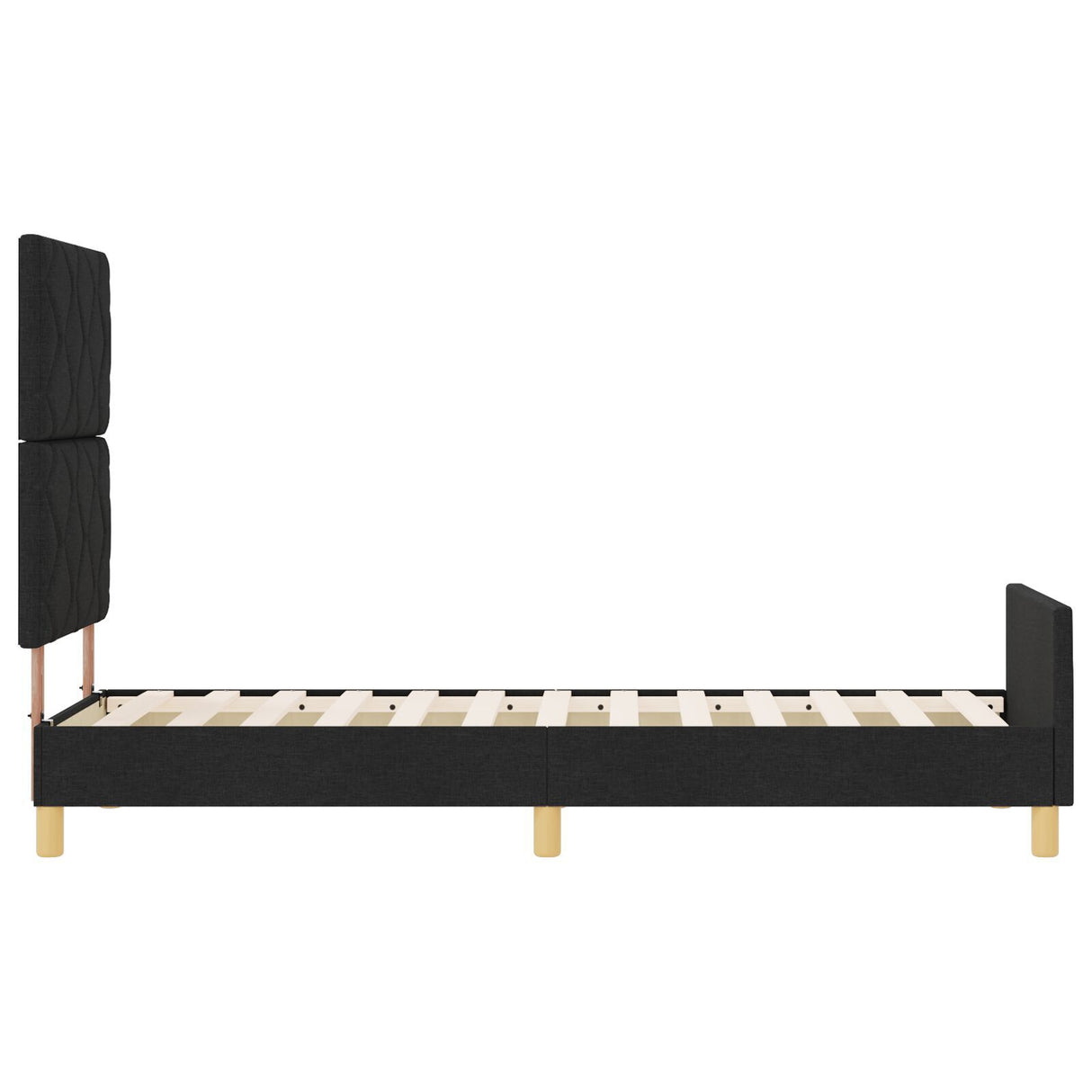 Bed Frame Black 80X200 Cm Fabric