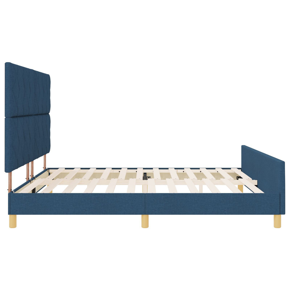 Bed Frame Blue 200X200 Cm Fabric