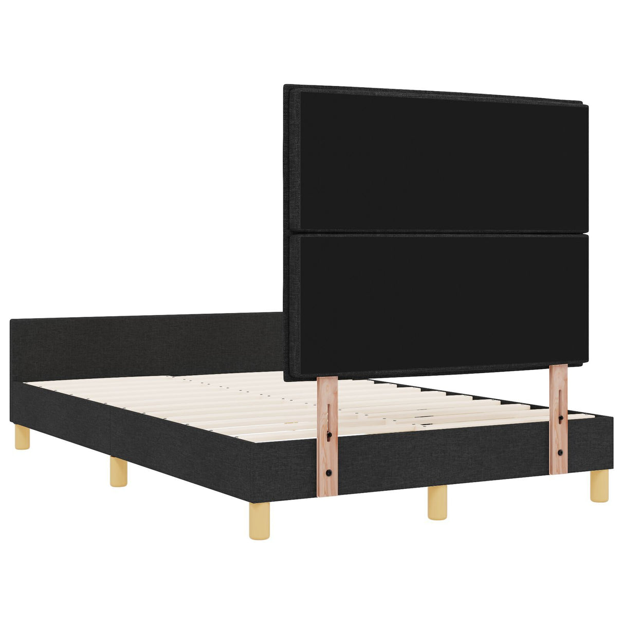 Bed Frame In Dark Brown, 120X200 Cm, Fabric