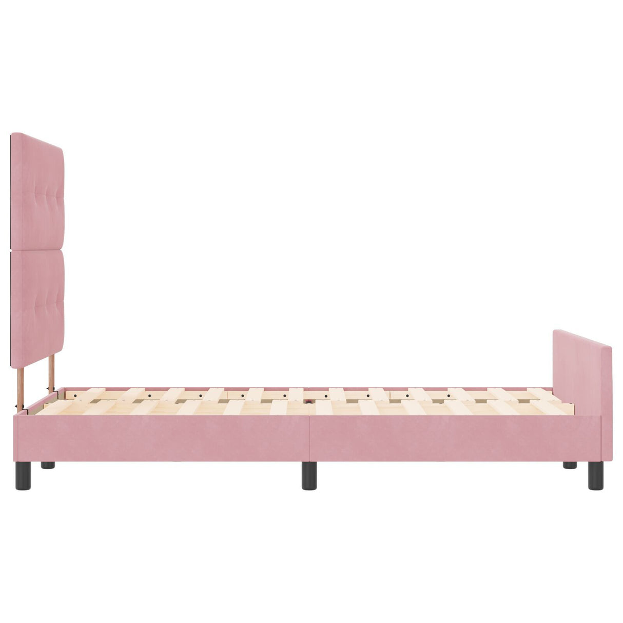 Pink Velvet Bed Frame 120X200 Cm