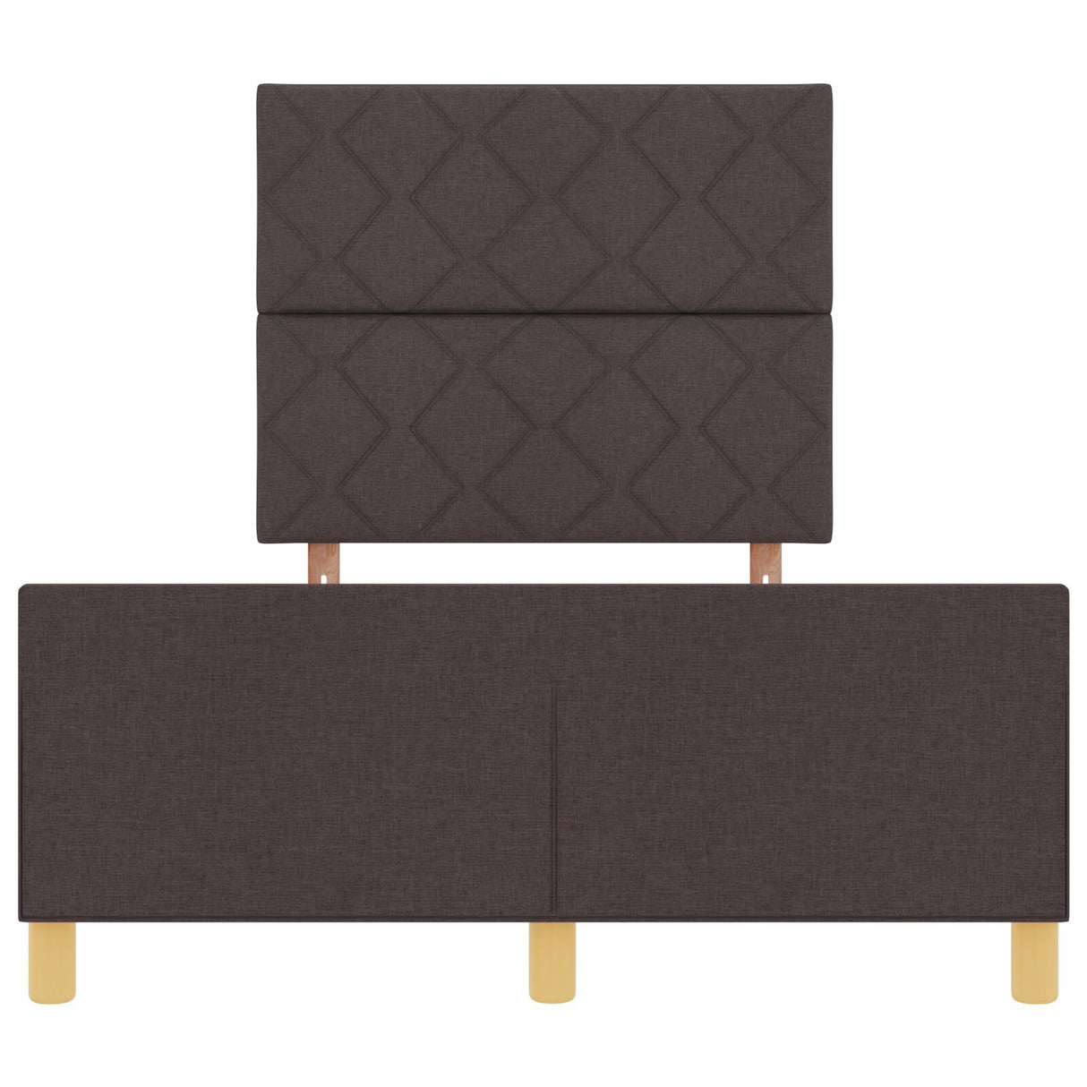 Bed Frame In Dark Brown, 120X200 Cm, Fabric