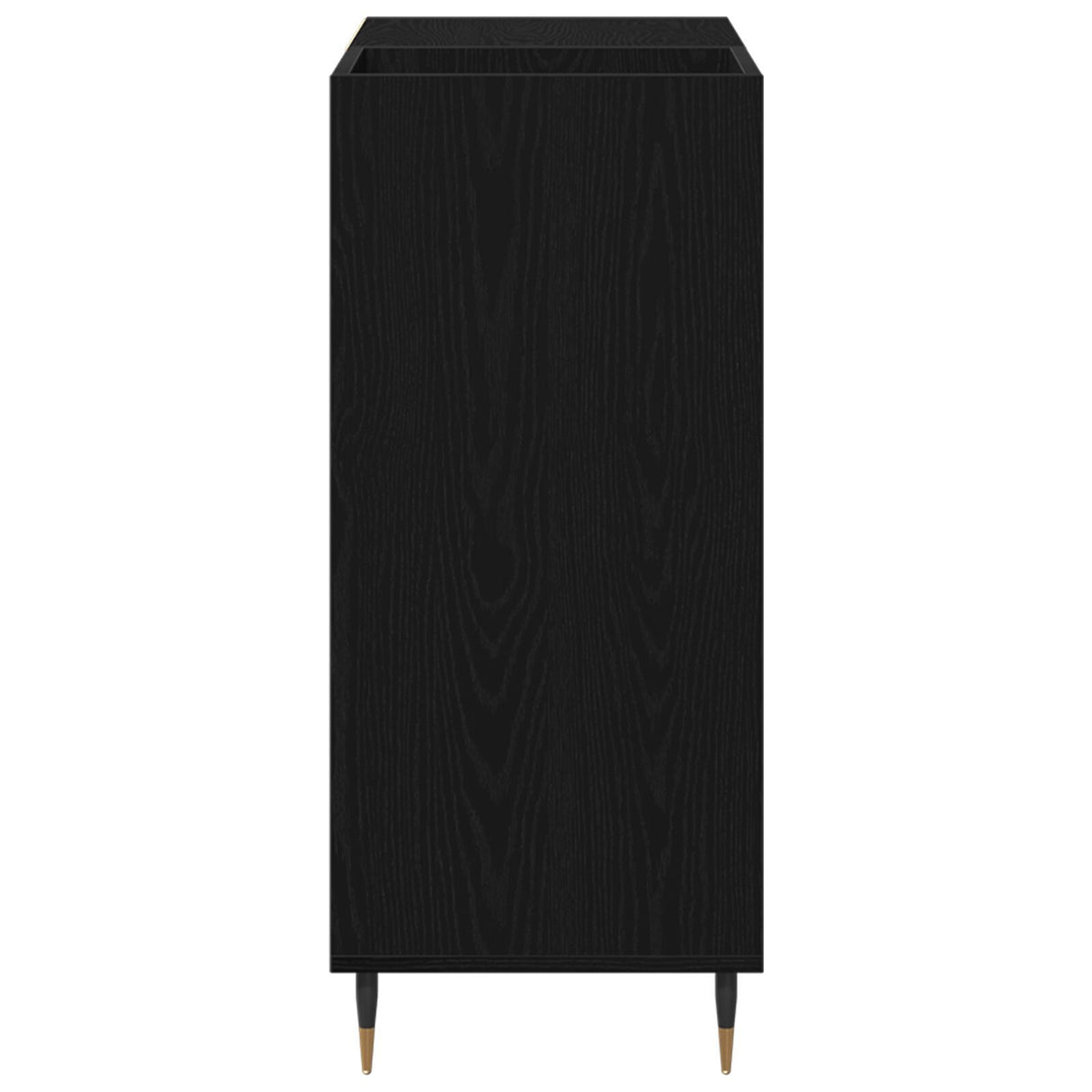 Record Cabinet Black Oak 84,5X38X89 Cm Engineered Wood