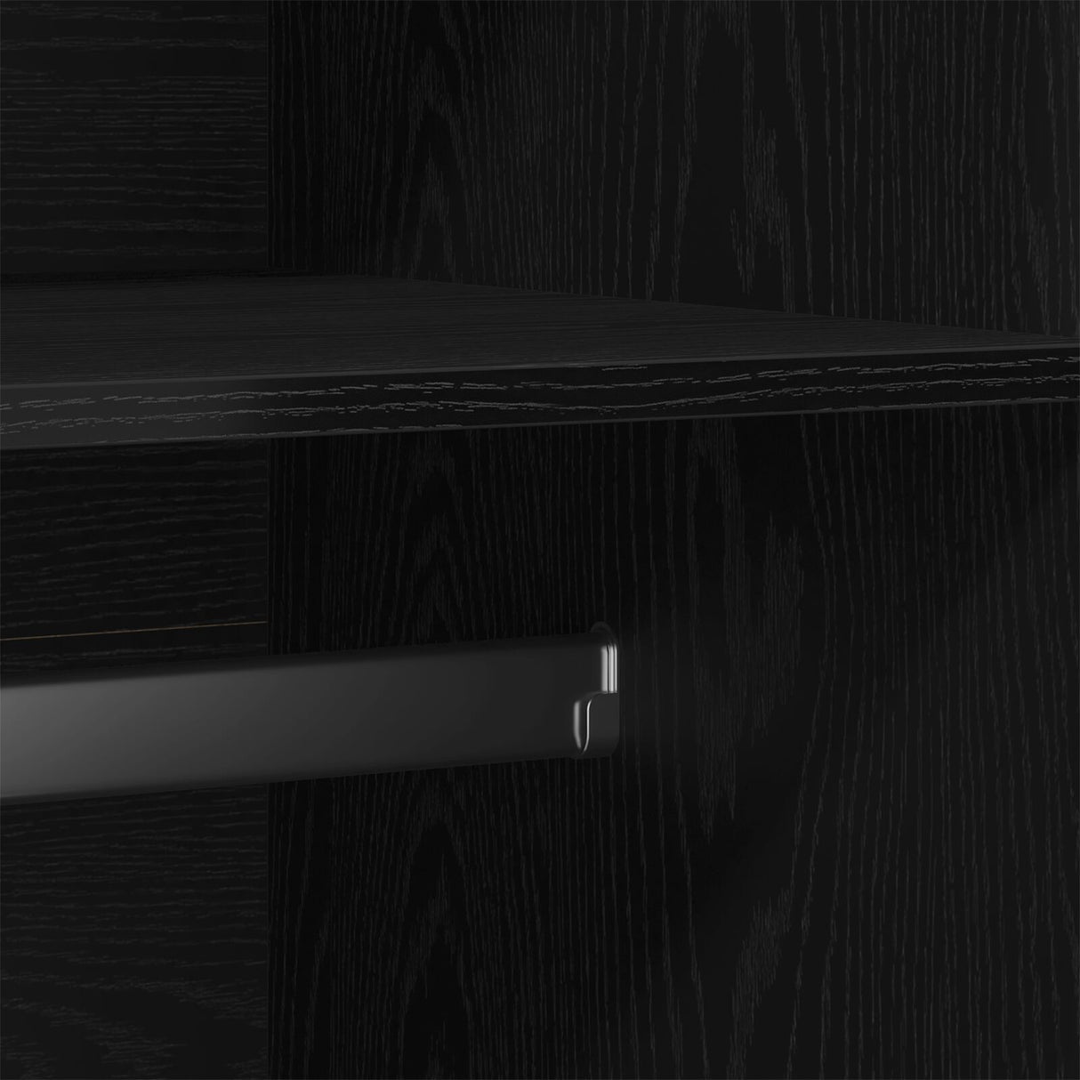 Wardrobe Black Oak Engineered Wood 90X52X200 Wardrobe