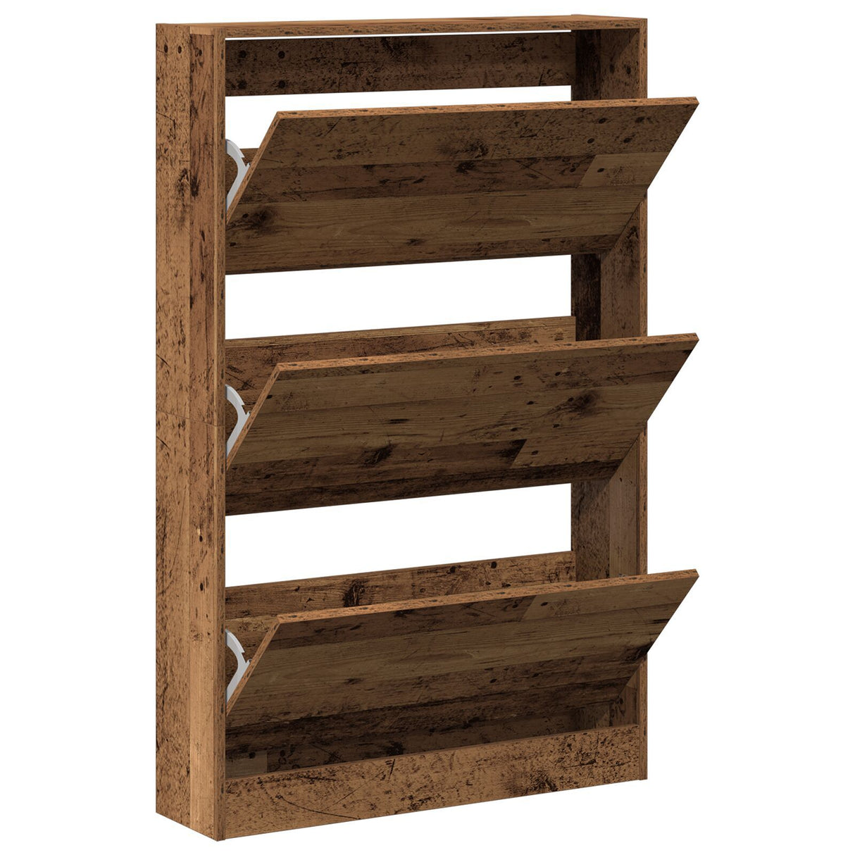 Shoe Cabinet Old Wood 80X21X125,5 Cm Engineered Wood