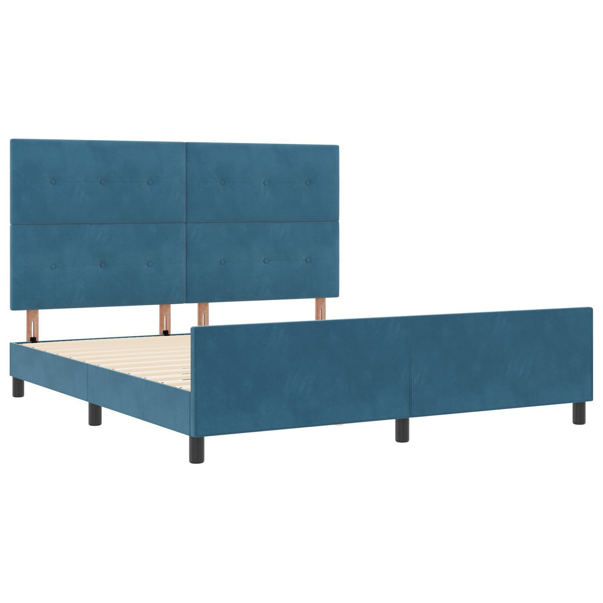 Bed Frame Dark Blue 180X200 Cm Velvet