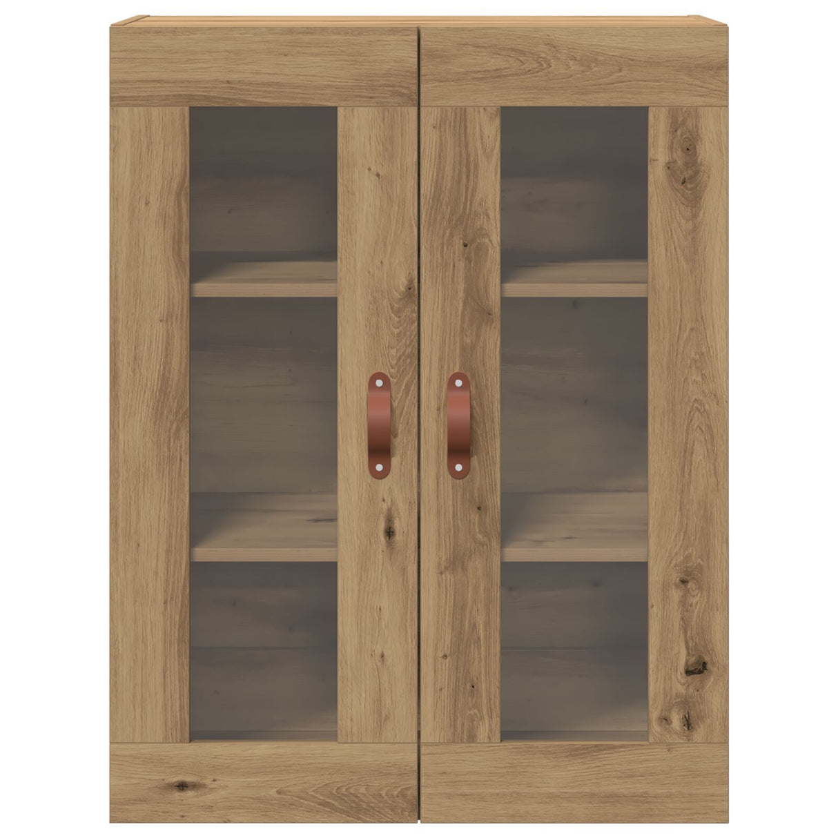 Wall-Mounted Cabinet With Glass Doors Artisan Oak 69,5X34X90 Cm