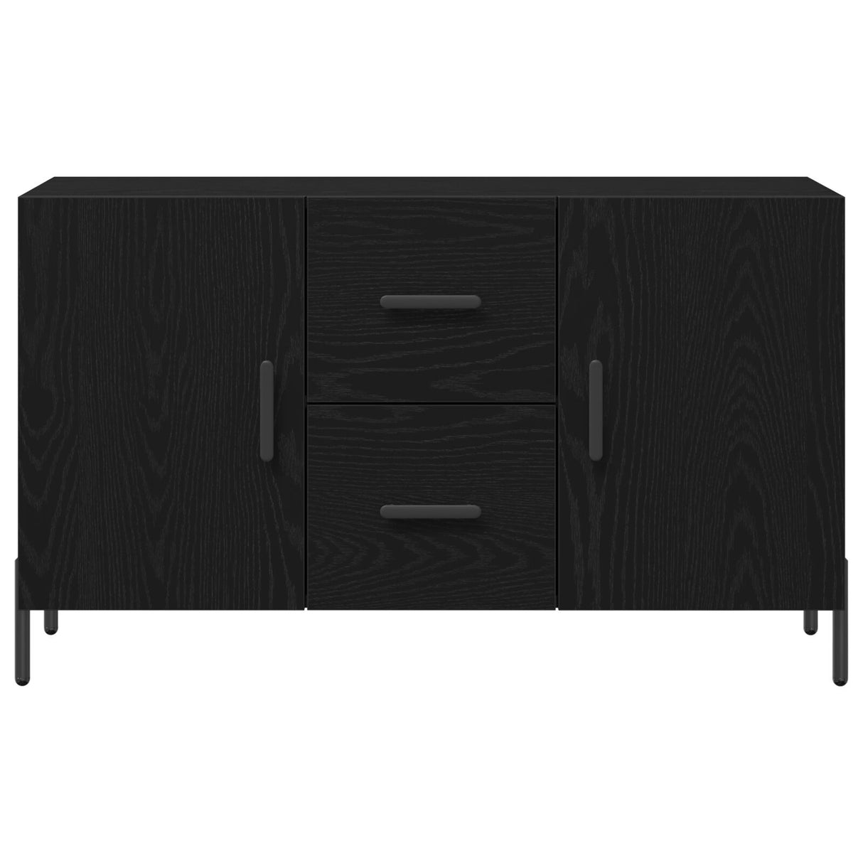 Sideboard Black Oak 100X36X60 Cm Engineered Wood
