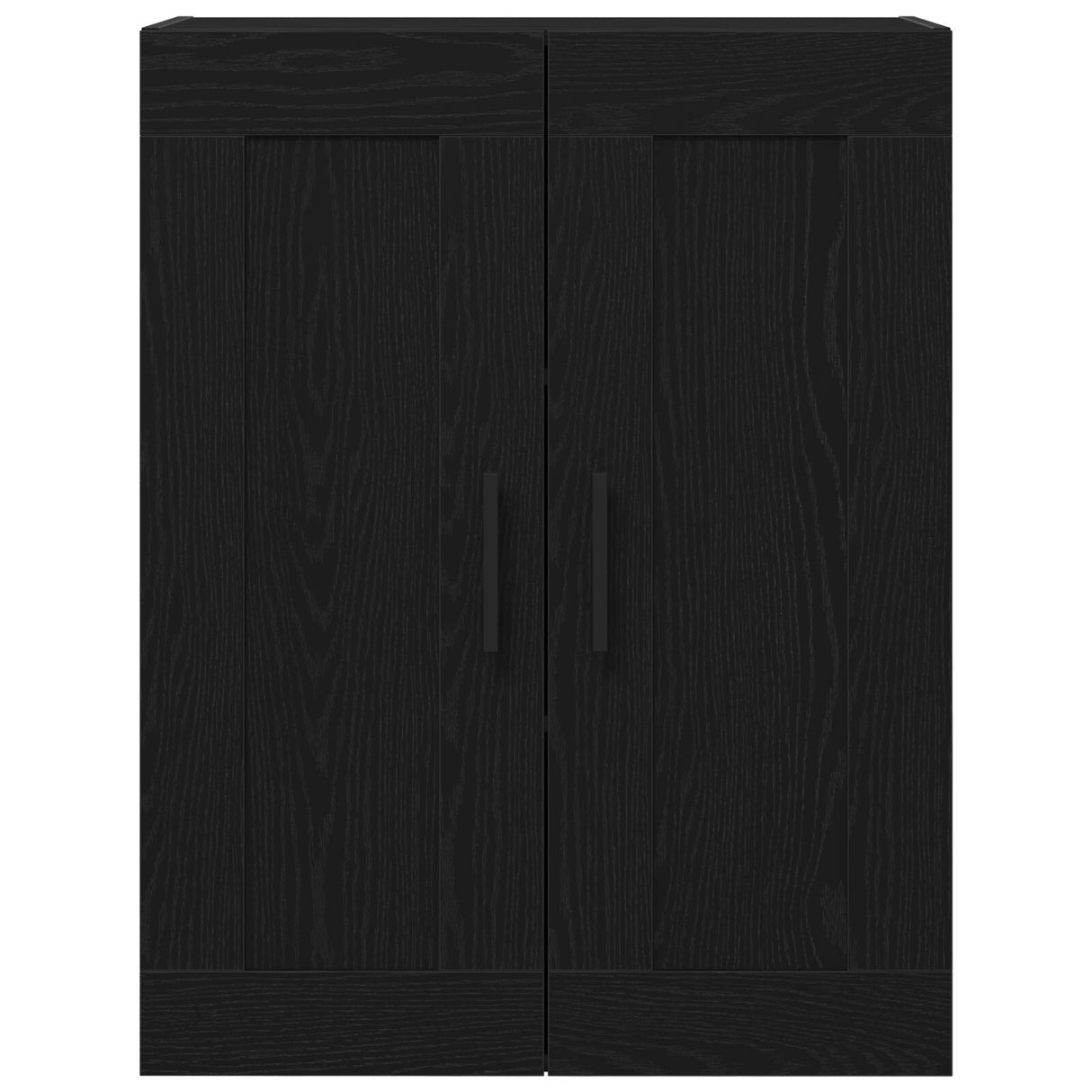 Wall Mounted Cabinet Black Oak 69,5X34X90 Cm Engineered Wood