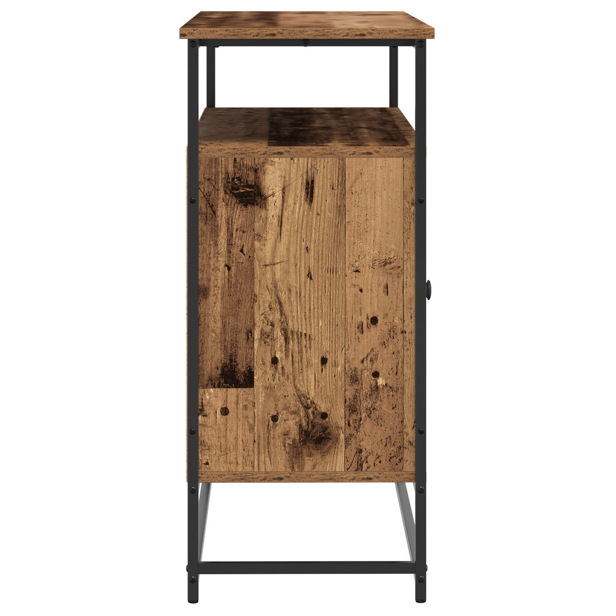 Sideboard Old Wood 100X35X80 Cm Engineered Wood And Steel