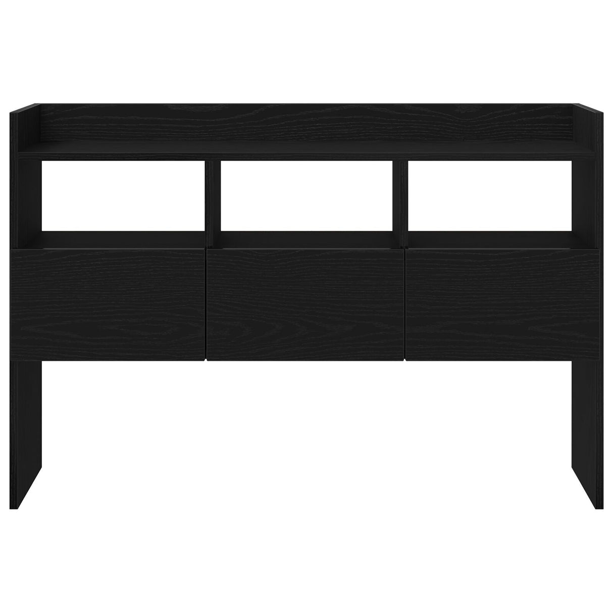 Black Oak Sideboard 105X30X70 Cm Made From Engineered Wood