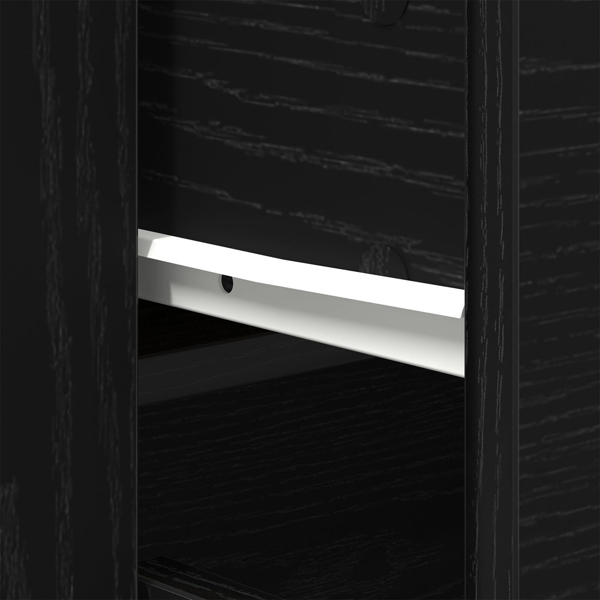 Highboard Black Oak 80X33X150 Cm Engineered Wood
