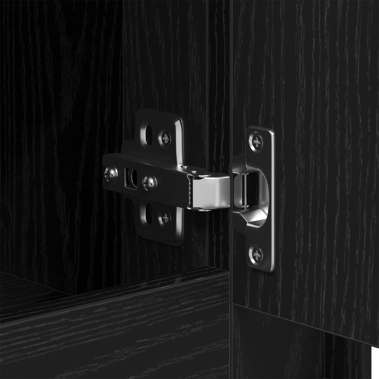 Sideboard Black Oak 102X35X60 Cm Engineered Wood