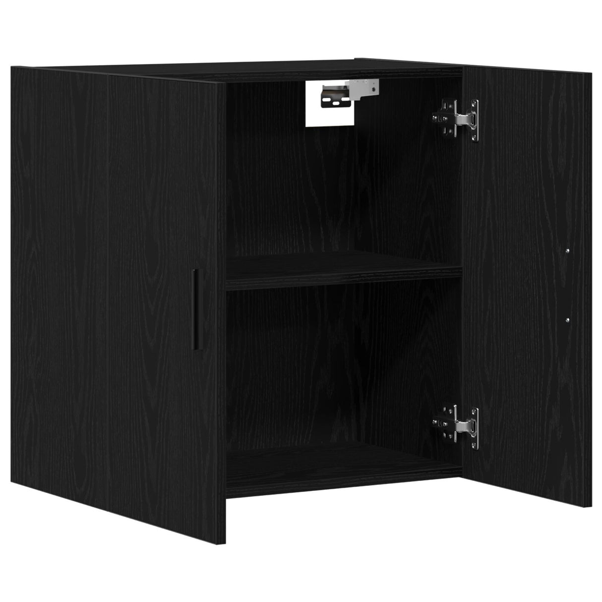 Wall Cabinet Black Oak 60X31X60 Cm Engineered Wood