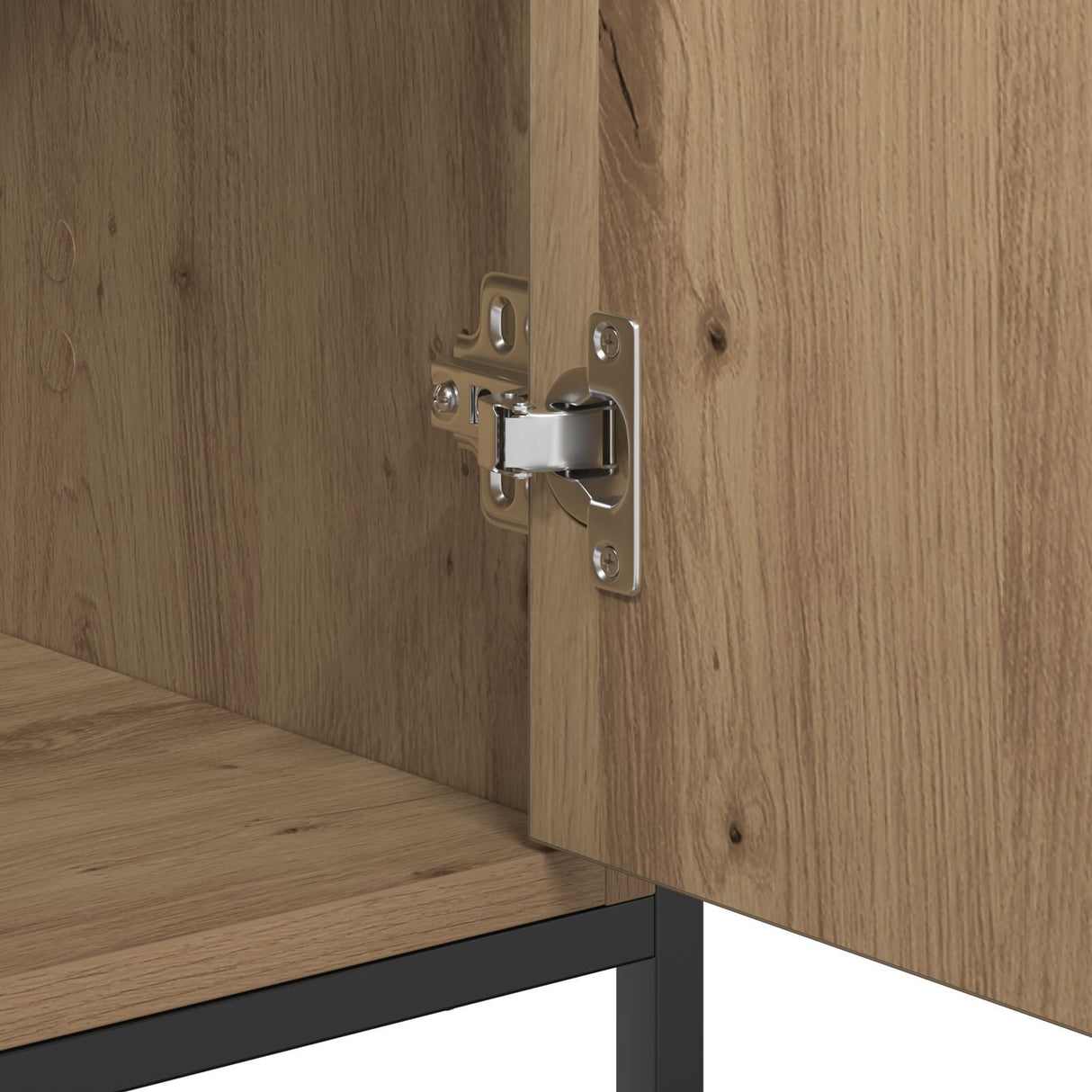 Sideboard Artisan Oak 69X35X80 Cm Engineered Wood And Steel