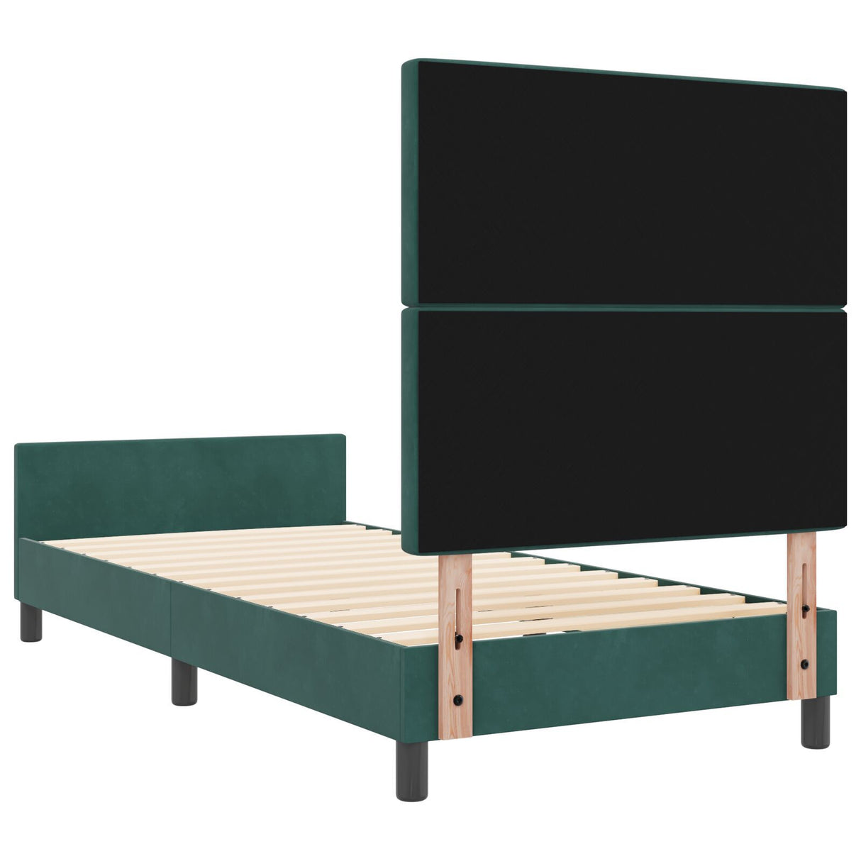 Bed Frame Dark Green 90X190 Cm Velvet