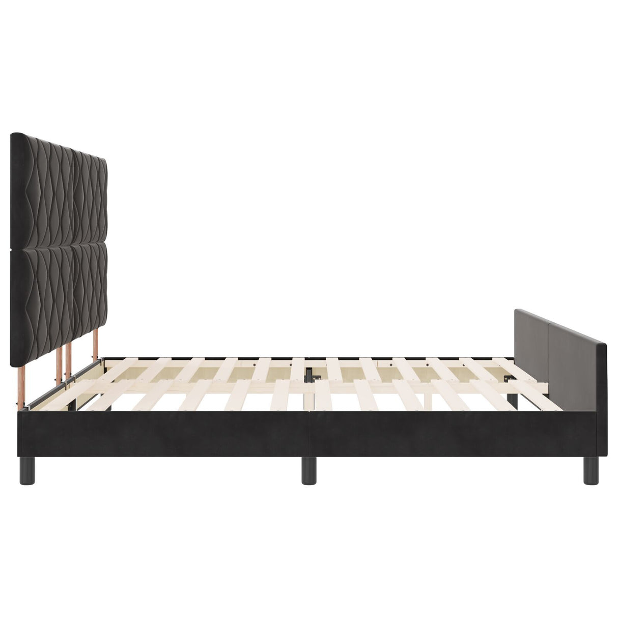 Black Velvet Bed Frame 200X200 Cm