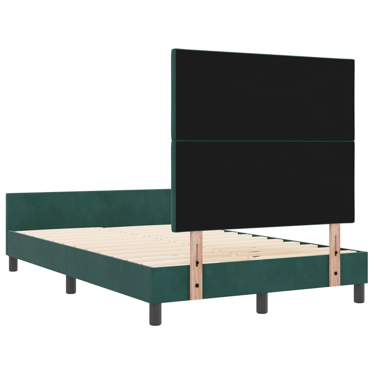 Bed Frame Dark Green 120X200 Cm Velvet