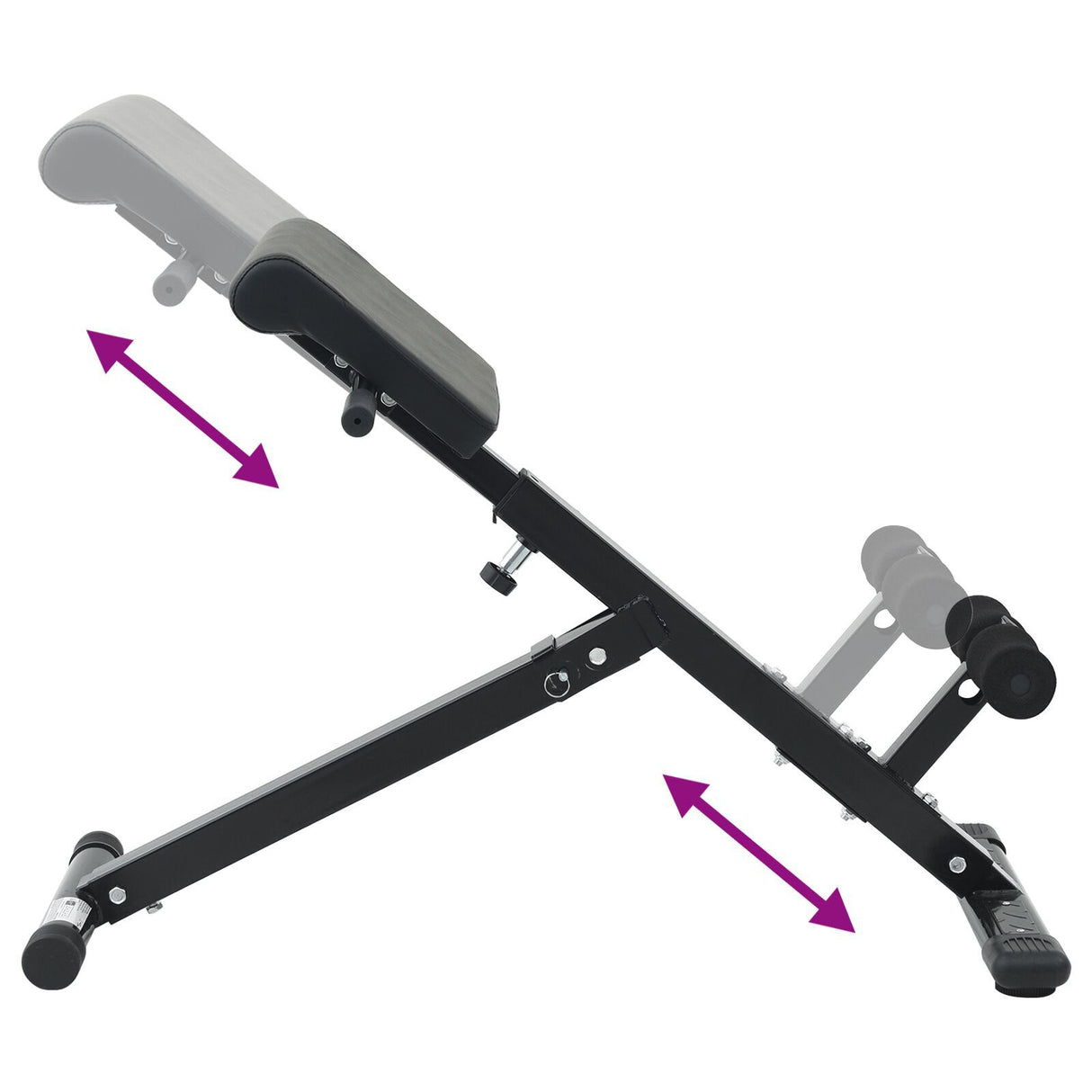 Hyperextension Bench 120 Kg Foldable And Adjustable Steel