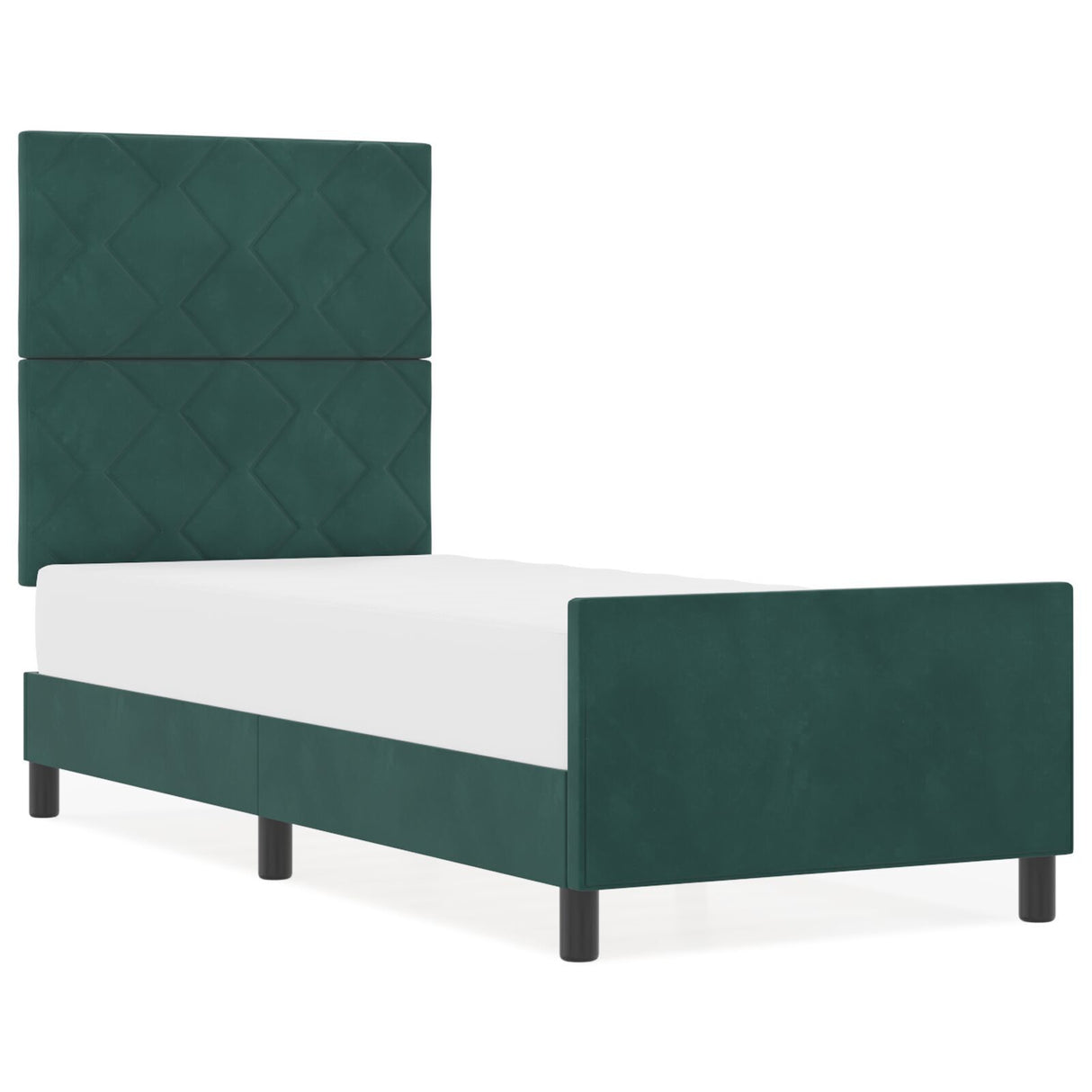 Bed Frame Dark Green 80X200 Cm Velvet