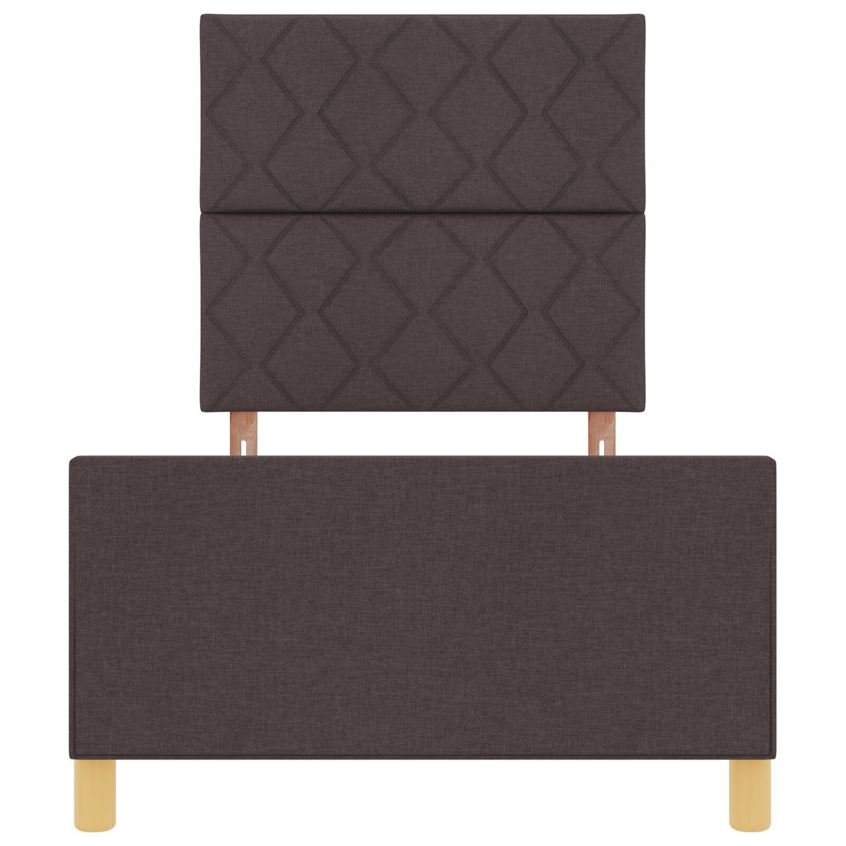 Bed Frame - Dark Brown, 90X190 Cm, Fabric