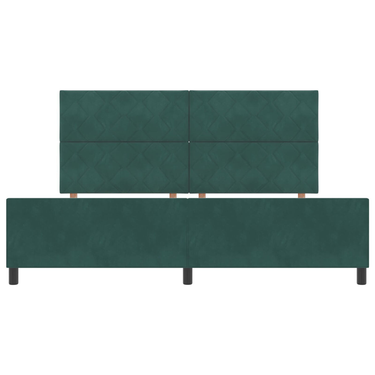 Bed Frame Dark Green 200X200 Cm Velvet