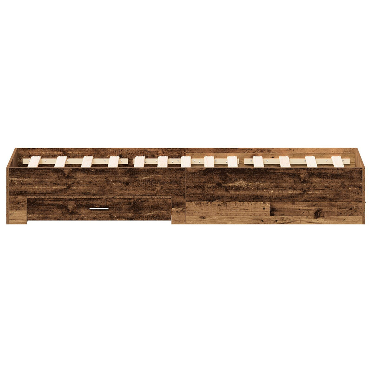 Bed Frame With Drawers Old Wood 120X200 Cm Engineered Wood