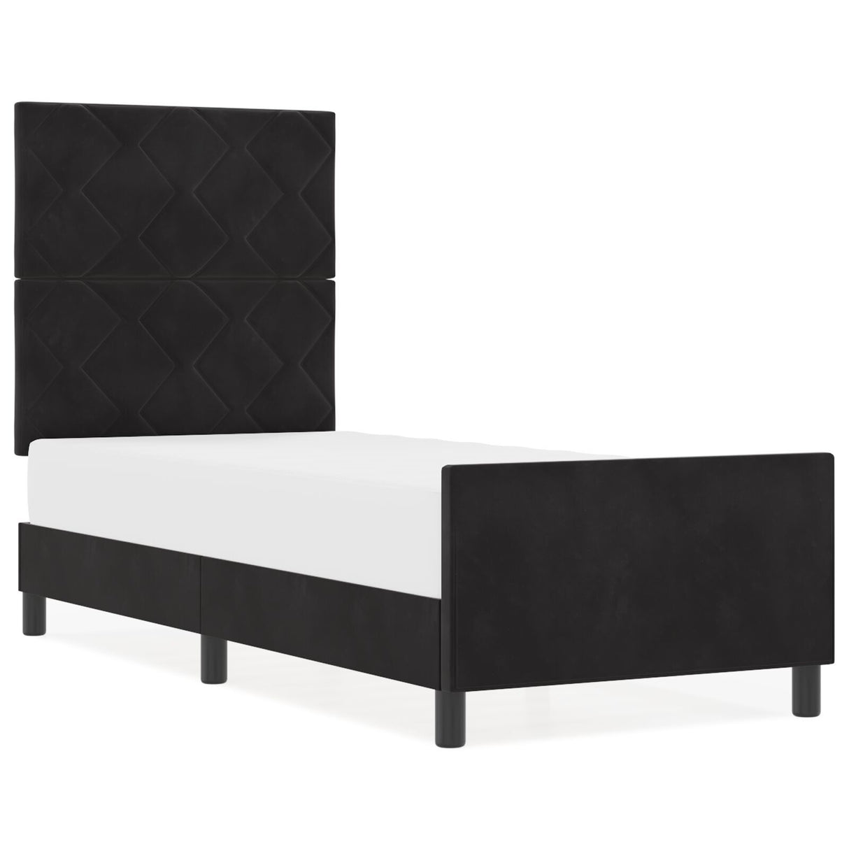 Bed Frame Black 80X200 Cm Velvet