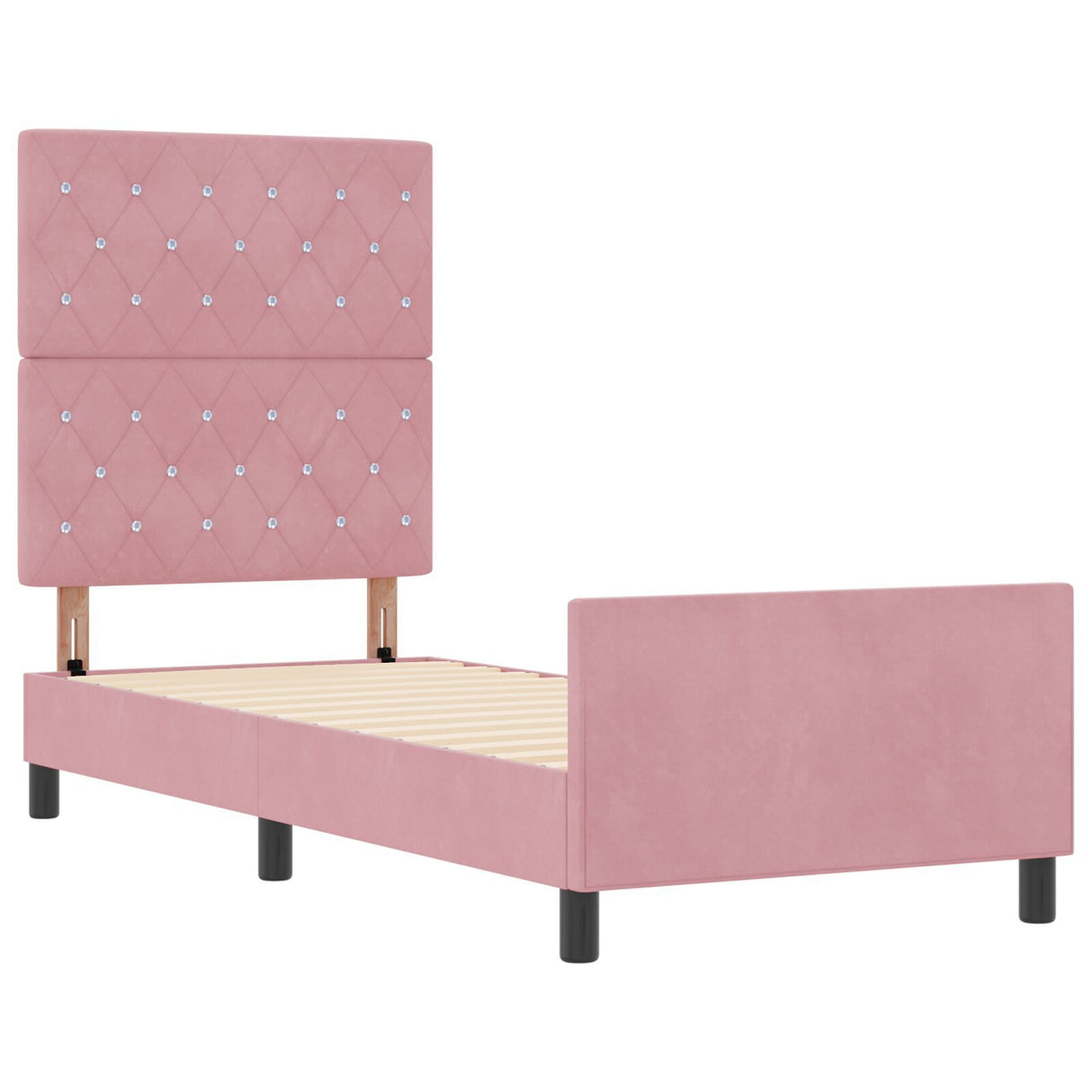Bed Frame Pink 80X200 Cm Velvet