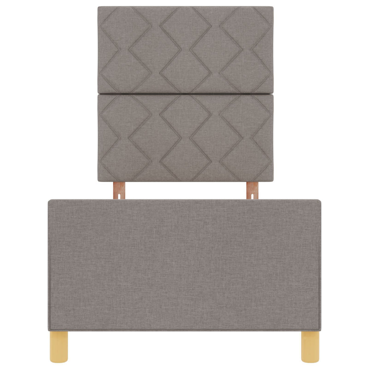 Bed Frame - Taupe Fabric, 80X200 Cm
