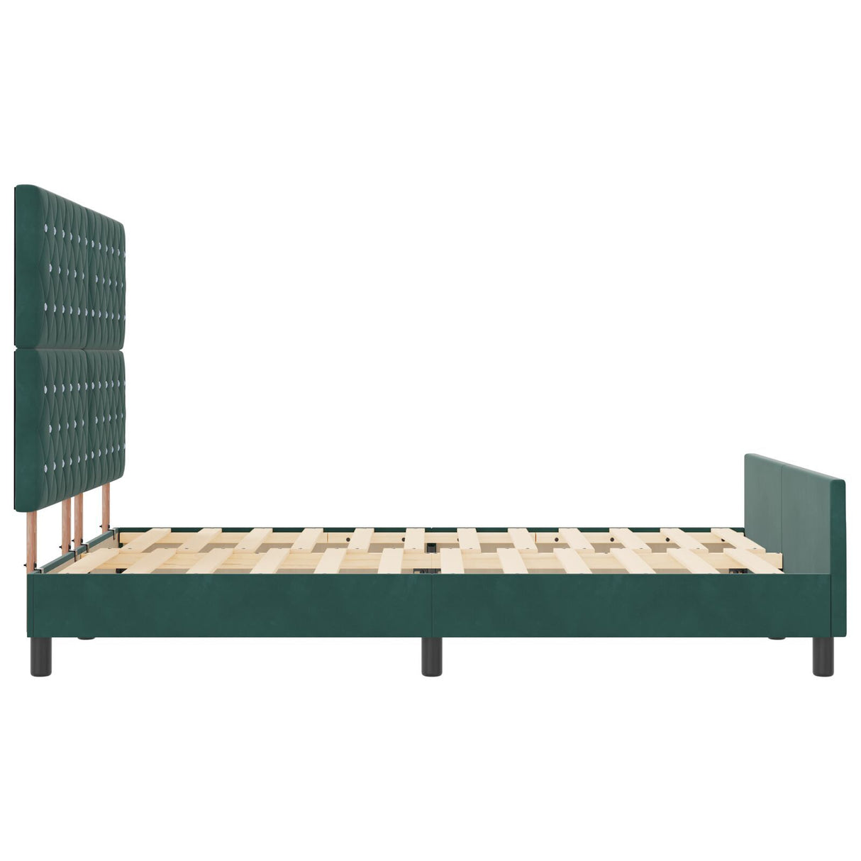 Bed Frame Dark Green 160X200 Cm Velvet