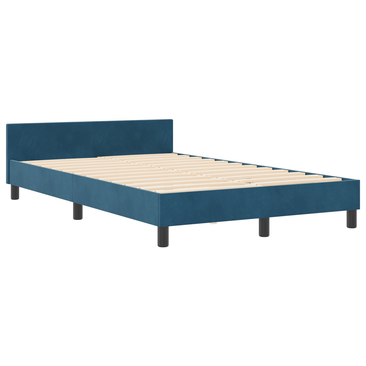 Bed Frame Dark Blue 120X200 Cm Velvet