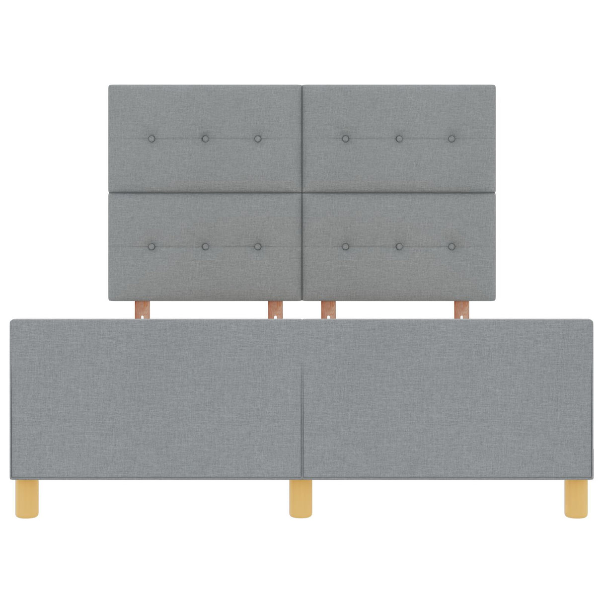 Bed Frame Light Grey 160X200 Cm Fabric