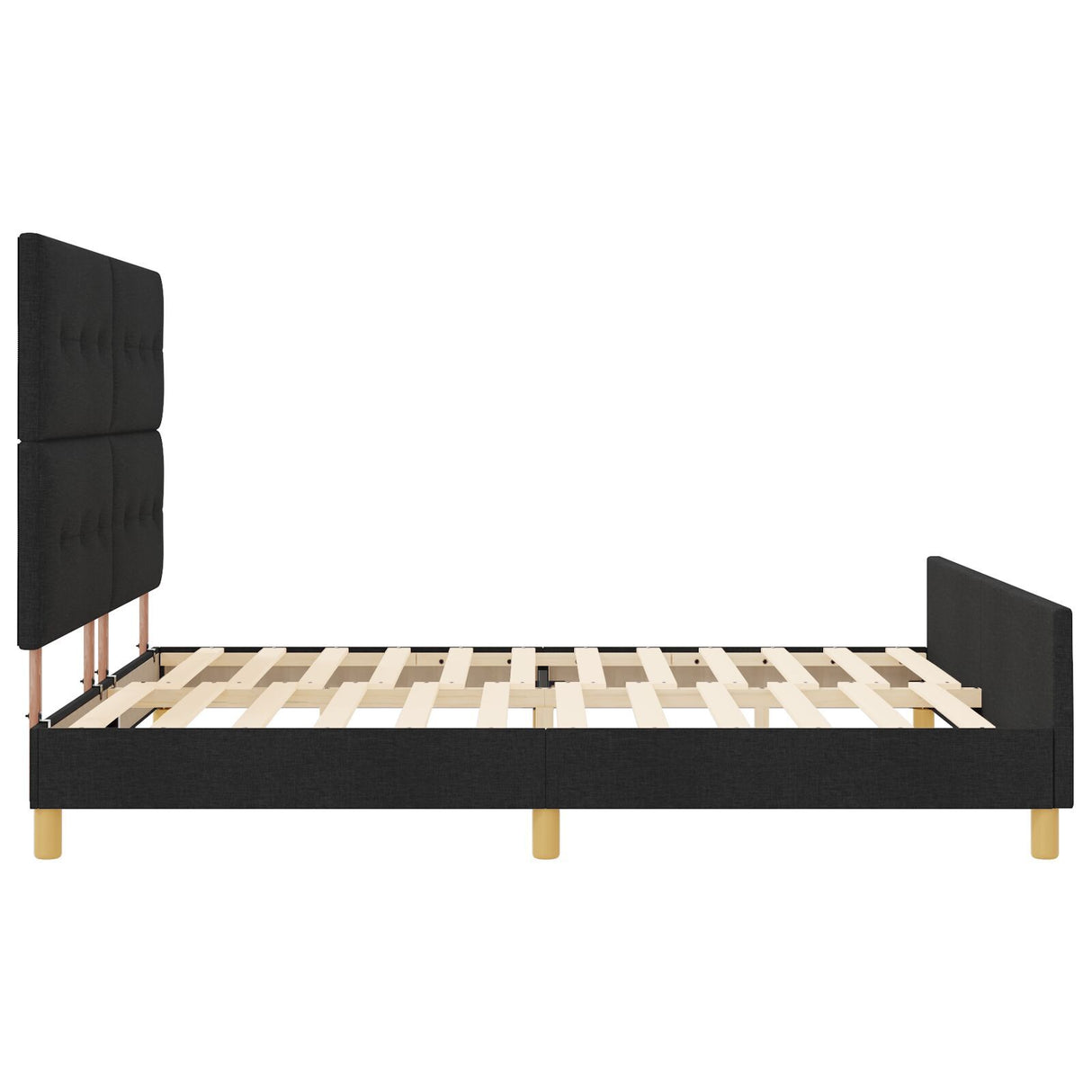 Bed Frame Black 180X200 Cm Fabric