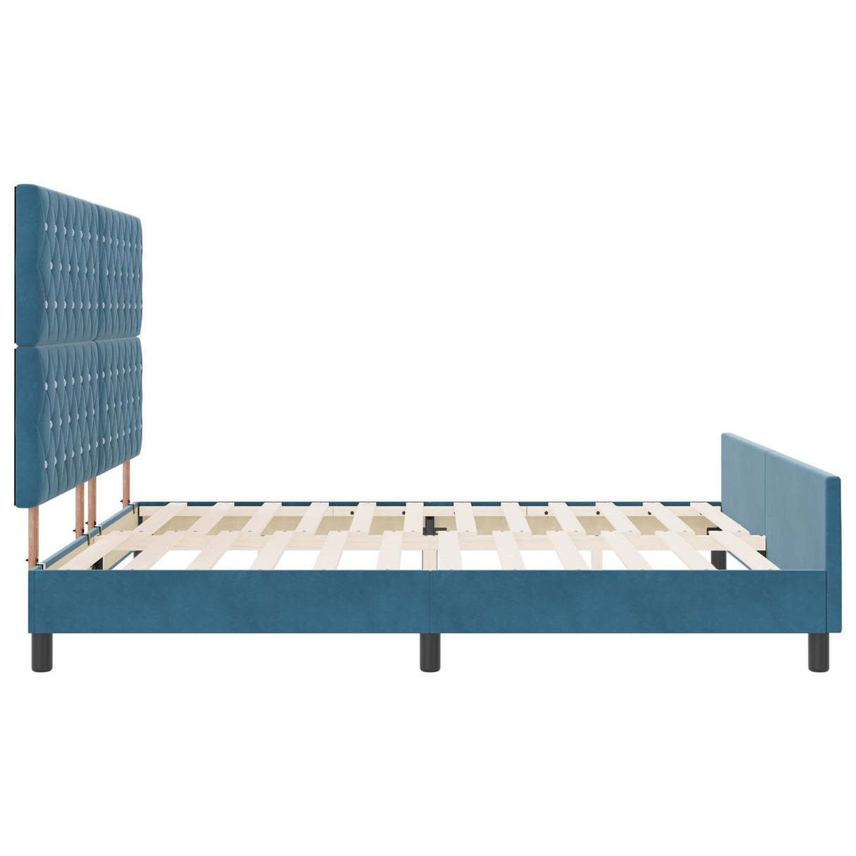 Dark Blue Velvet Bed Frame 180X200 Cm