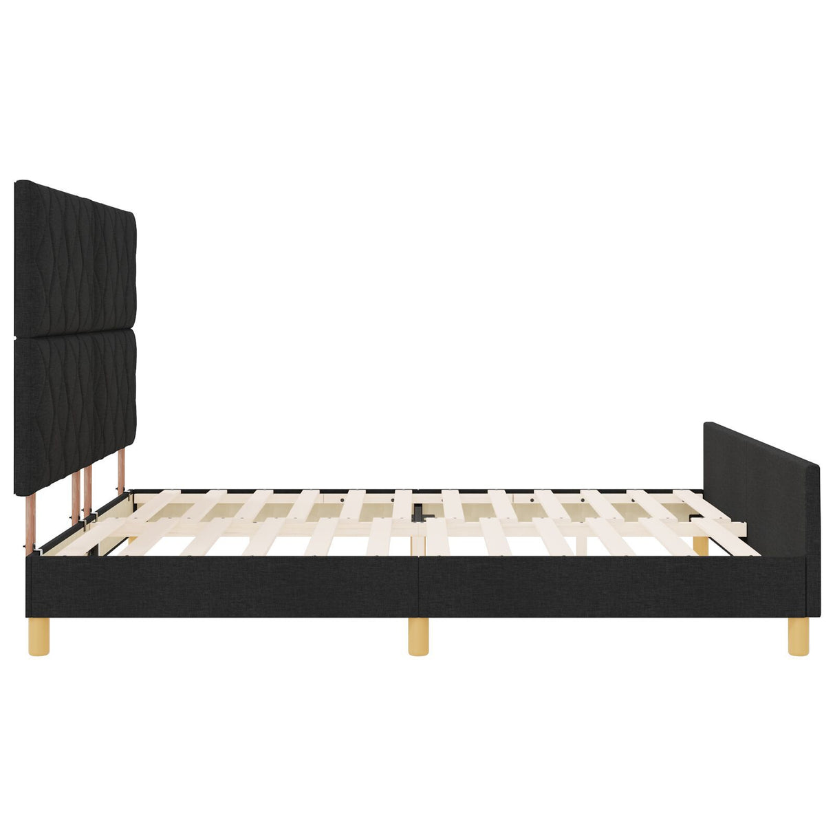 Bed Frame Black 180X200 Cm Fabric