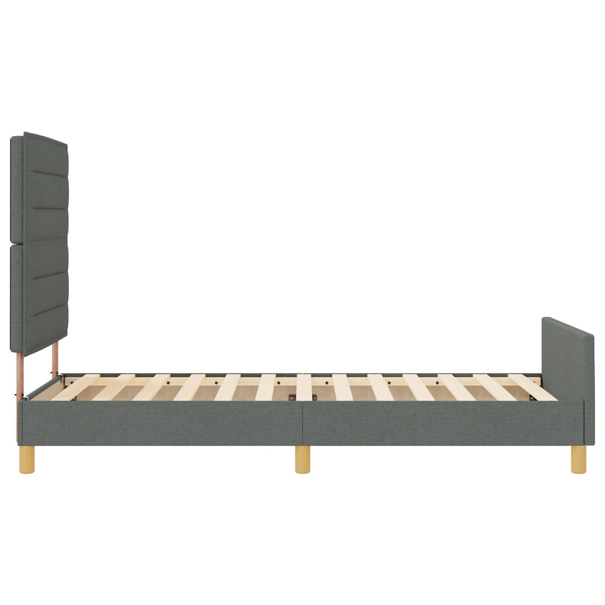 Bed Frame Dark Grey 90X190 Cm Fabric