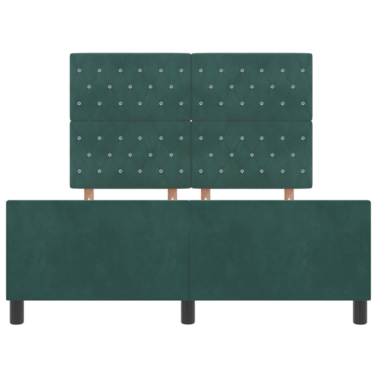 Bed Frame Dark Green 160X200 Cm Velvet