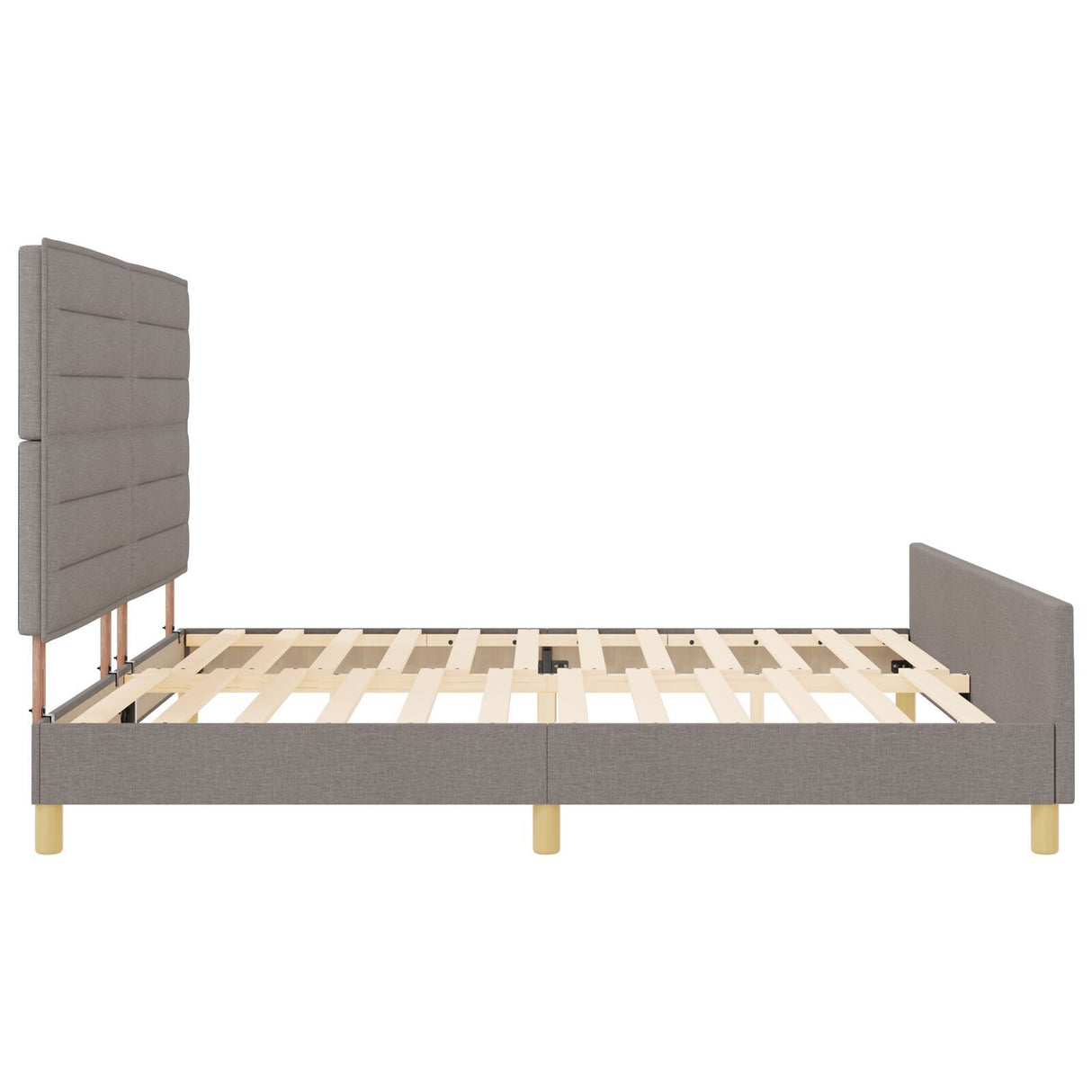Taupe Fabric Bed Frame 200X200 Cm