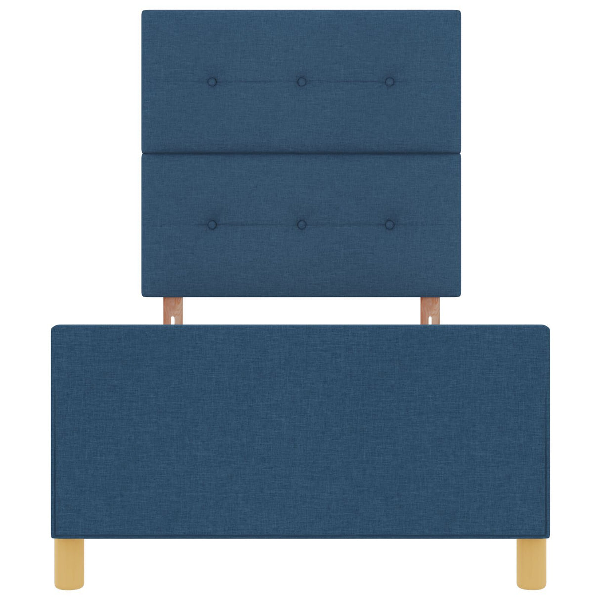 Bed Frame In Blue, 80X200 Cm, Fabric