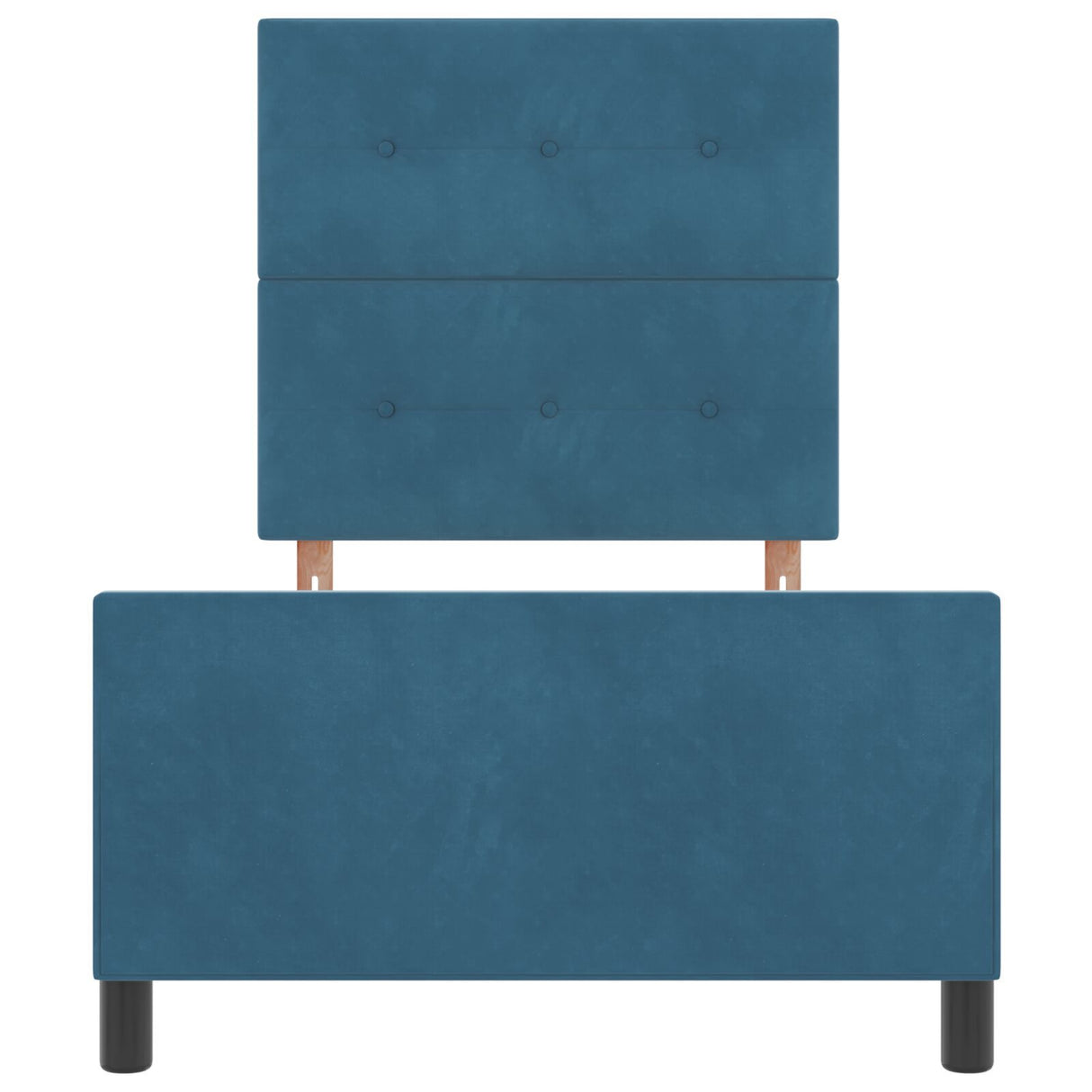 Bed Frame Dark Blue 90X200 Cm Velvet